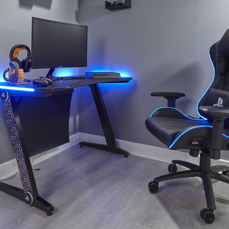 X Rocker Nation Playstation Borealis Esports Gaming Desk Wayfair.co.uk